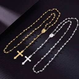 Rosary beaded necklaces